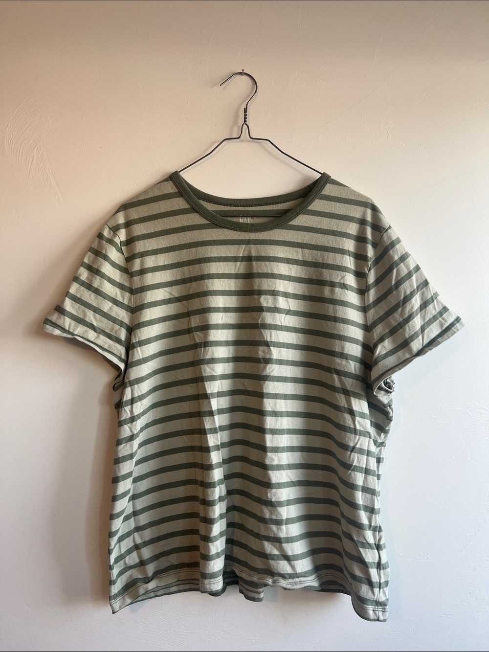 GAP Olive Striped Short-Sleeve Tee
